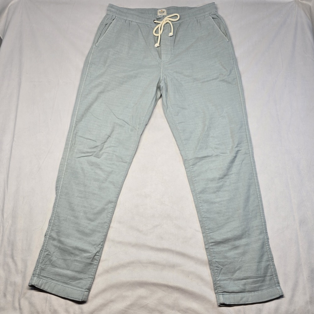 Marine Layer Saturday Beach Pants - Men's Size Large (35-37x32) - Light Blue